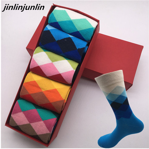 New standard increase the size of 39-47 casual coton socks High quality men's delivery Socks, colorful Socks (5 pairs / lot) wit ► Photo 1/6