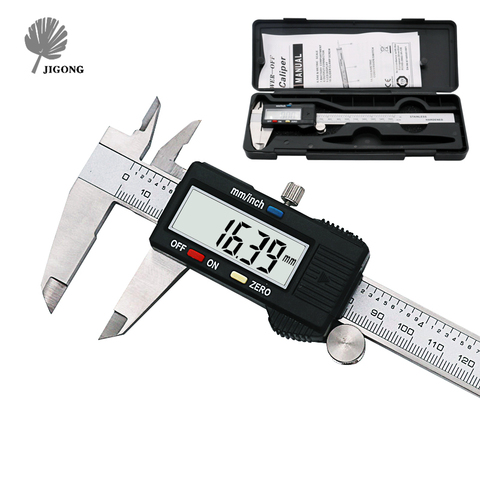 Electronic Digital Vernier Caliper 150mm Stainless Steel Rule Gauge Micrometer 6 Inch LCD Measuring Ruler Tool With Plastic Box ► Photo 1/6