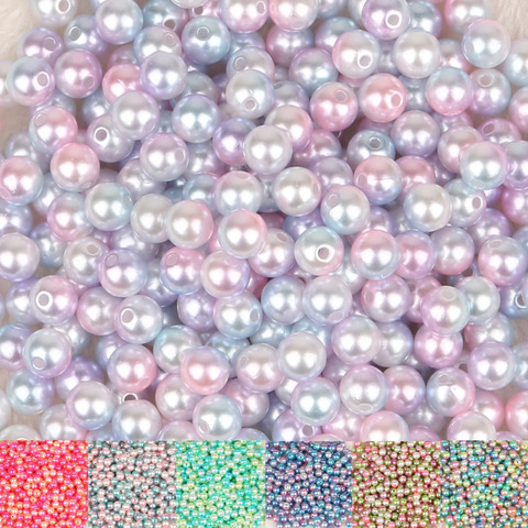 50-500pcs 4 6 8 10 12mm ABS Imitation Pearl Beads Round Loose Beads Handmade DIY Necklace Bracelet Jewelry Making Accessories ► Photo 1/6