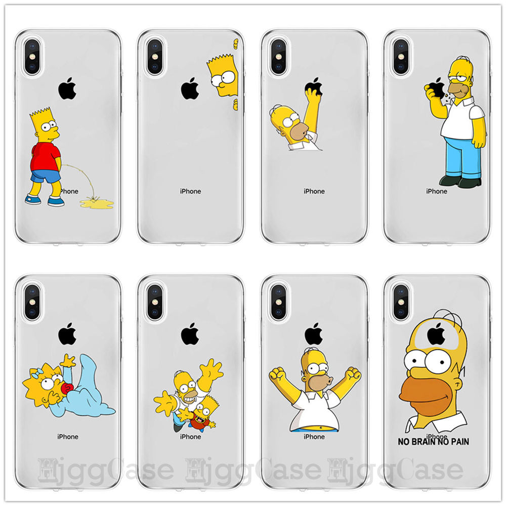 Homer J. Simpson Phone Case For iPhone 5 5s SE 6 6s 7 8 PLUS X XR XS MAX  Cute Funny Fashion Cartoon Silicone Phone Cases Cover - Price history &  Review |