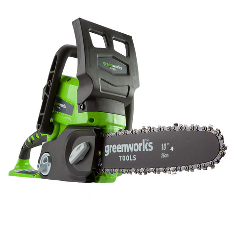 Saw chain rechargeable GreenWorks G24CS25 24V (without BATTERY and STORAGE, battery life 40 min, бесключевое tension D ► Photo 1/3
