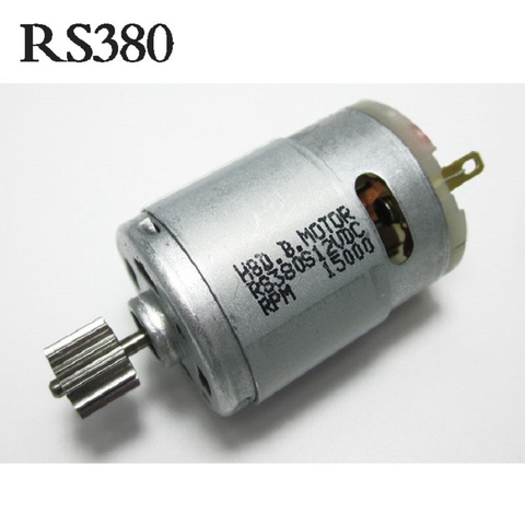 RS380 with gear electric car remote control toy DC drive motor electric car motorcycle small motor 12V 15000RPM ► Photo 1/6