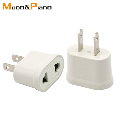 Universal EU To US Plug Euro Europe To USA Travel Wall AC Electrical Power Charger Outlet Adapter Converter 2 Socket Input Pin ► Photo 1/6