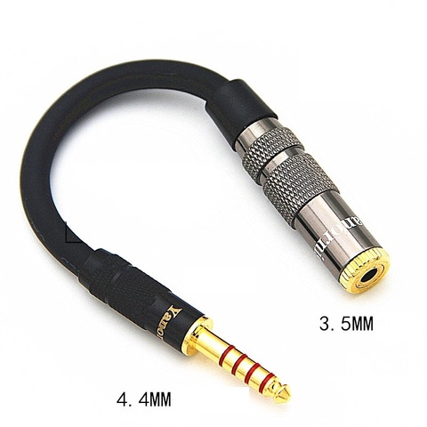HIFI 4.4MM Balanced Headphone Adapter Audio Cable 4.4 to 3.5mm 2.5mm 6.35mm XLR 4 Pin Male to Female Angle ► Photo 1/6