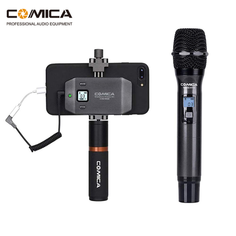 COMICA CVM-WS50H Multi-Channels Smartphone Wireless Microphone with Hand-held Transmitter 6 Channels 60m Working Distance ► Photo 1/6