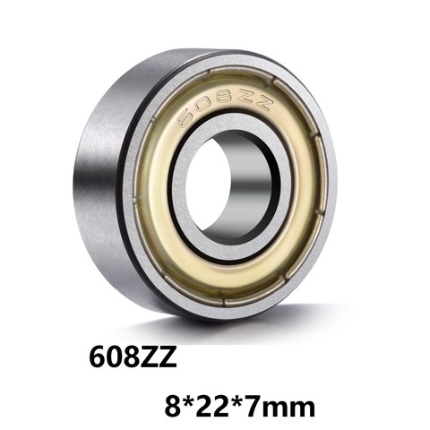 3pc/lot 608ZZ Bearing steel/Bearing Deep Groove Ball Miniature Bearings 608-ZZ 8*22*7mm 8x22x7 High Quality 52100 Chrome Steel ► Photo 1/3