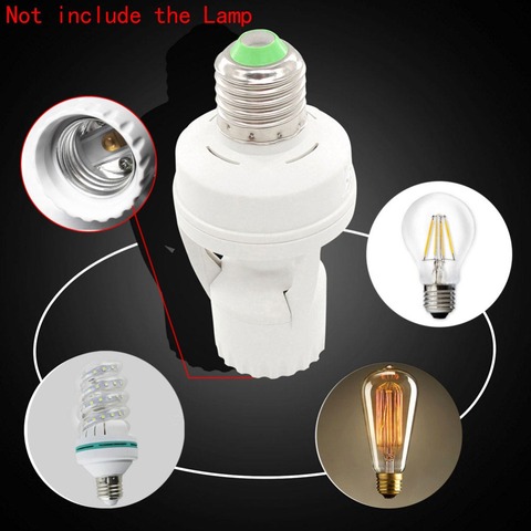 LED PIR Infrared Motion Sensor Lamp Switch Socket Identify Day and Night Automatically for E27 LED 220V Screw Light Bulbs Holder ► Photo 1/6