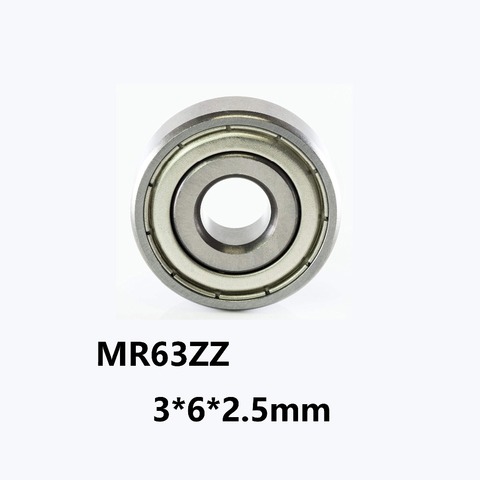 5pcs/lot MR63ZZ Deep Groove Ball Miniature Mini Rolling Bearing MR63-ZZ MR63ZZ 3*6*2.5mm 3*6*2.5 52100 Chrome Steel Material ► Photo 1/1
