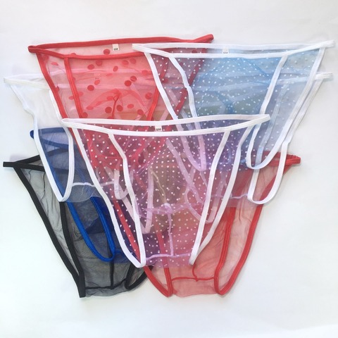 G3429 Mens Sexy String Pouch Bikini back C-thru Mesh Tulle ► Photo 1/1