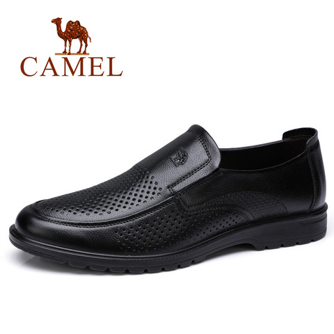 CAMEL Fashion Breathable Men Shoes Soft Genuine Leather Loafers Man Business Flats Shoes for Men Moccasins Male Footwear ► Photo 1/6
