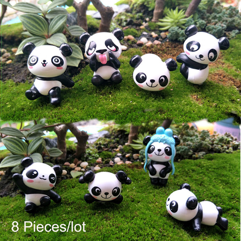 8pcs/lot Cute Panda Figurine Miniature garden Statue charms slime  Decoration Mini Fairy Garden statuettes Resin DIY Craft - Price history &  Review | AliExpress Seller - CREATRILL Retail & Customize Store |  