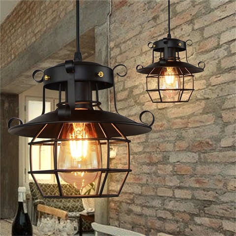Retro Vintage Industrial Chandelier Lampshade Antique Ceiling Lamp for Home Cafe(Without Bulb) ► Photo 1/6