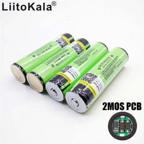 Liitokala New protected 18650 3400mah battery NCR18650B chargeable battery 3.7 V PCB Free Shopping ► Photo 1/6