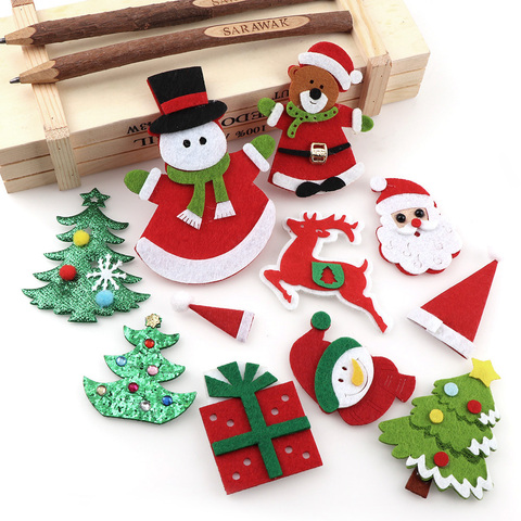 Non-woven patches Felt Christmas Tree Patches Die Cut  Appliques for DIY Sewing Craft Cute Fabric Cloth Patch ► Photo 1/5