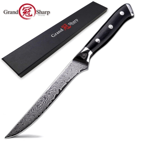 Damascus Boning Knife 5.5 Inch vg10 Japanese Damascus Steel Butcher Knife Chef's Kitchen Knives Slicing Filleting Cooking Tools ► Photo 1/6