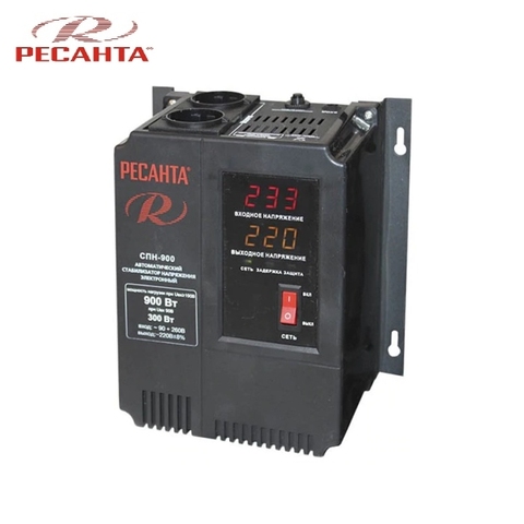 Single phase voltage stabilizer RESANTA SPN 900 Relay type Voltage regulator Monophase Mains stabilizer Surge protect ► Photo 1/4