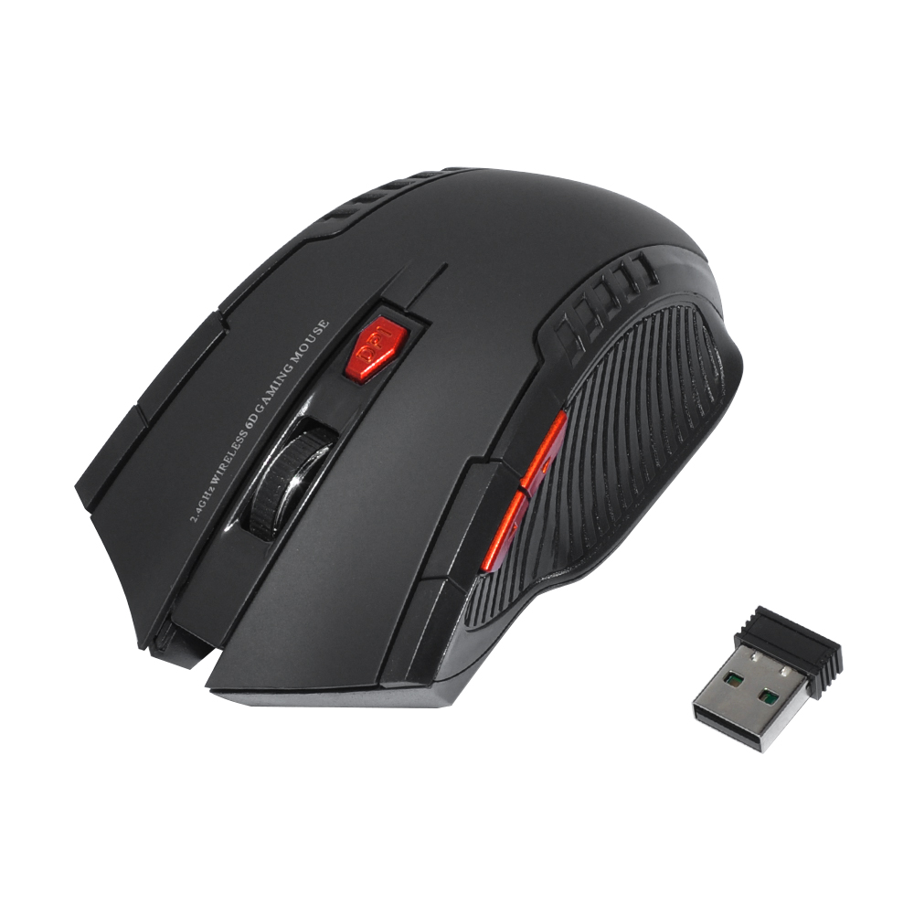2.4GHz Wireless Optical Ergonomic Gaming Mouse Mice Gray for Laptop PC Computer 