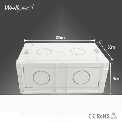 UK 146 Standard Wallpad 137*82*55MM Cassette Universal White Wall Mount Box for 146*86mm Wall Switch and Socket Back Box ► Photo 1/6