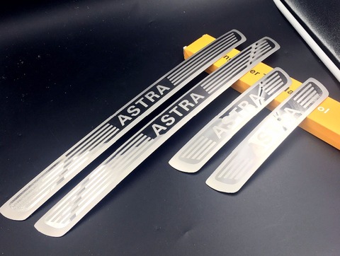 for Opel Vauxhall Astra door sill car-styling stainless steel 4pcs/set car styling Opel decorate molding Astra tool ► Photo 1/5