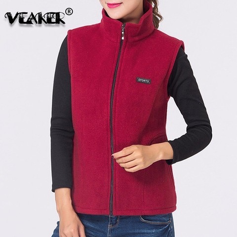 women Jackets vest Thick fleece plush vests sportswear Slim Waistcoat women's warm vest windbreaker Stand Collar  Plus Size 4XL ► Photo 1/6