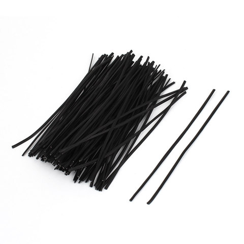 UXCELL 100 Pcs Black 1.8Mm Width Candy Bags Packaging Twist Cable Tie 100Mm Length ► Photo 1/3
