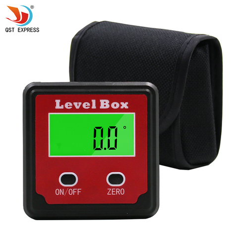 Red Precision digital protractor inclinometer Level box digital angle finder Bevel Box with magnet base ► Photo 1/6