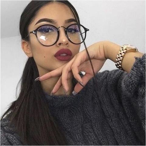 Temples For Glasses Round Glasses Eyeglasses Women Transparent Frame 2022 Retro Spectacles Optical Frames Clear Lens Glasses ► Photo 1/6