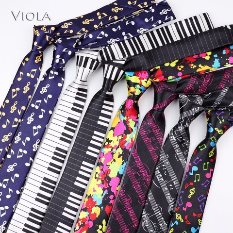 Colorful Musical Notes Printed Neck Tie 5cm Piano Keys Men Kids Tie Polyester Skinny Party Tuxedo Parent-Child Gift Accessory - Price history & Review | AliExpress Seller Viola Store | Alitools.io