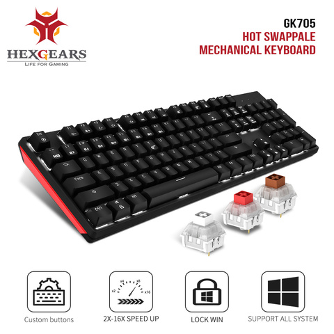 HEXGEARS GK705 Kailh BOX Switch 104 Keys Gaming Mechanical Keyboard Hot Swap Switch Anti-Ghosting LOL Keyboard ► Photo 1/6