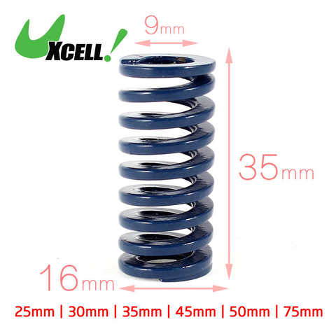 uxcell 1pc Od 16mm Id 8mm/9mm Light Load Spiral Stamping Compression Die Spring Length 25mm 35mm Blue 16x8x25mm 16x9x35mm ► Photo 1/5