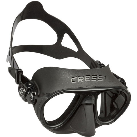 Cressi CALIBRO Ultra Low Volume Free Diving Mask Tempered Glass 2 Window Integrated Dual Frame Matte Coating Mask For Adults ► Photo 1/6
