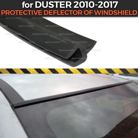 Protective deflector for Renault Duster 2010-2017 of windshield Rubber protection aerodynamic car styling cover pad accessories ► Photo 1/6