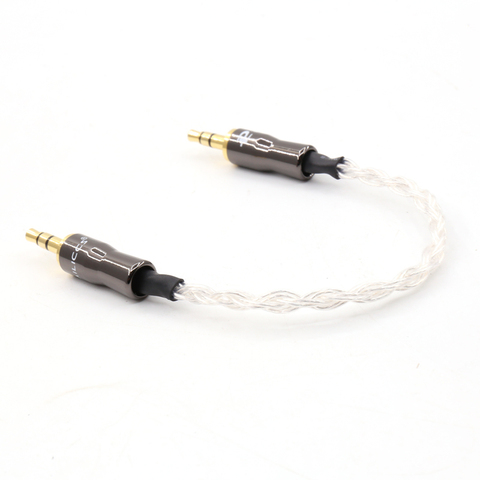 15cm 5N OCC pure copper silver plated cable 3.5mm Male To Male Audio Cable Adapter For Amplifier Decoder DAC ► Photo 1/4