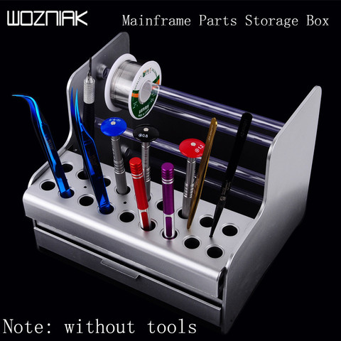 Mainframe parts storage box screwdriver tweezers tool box Maintenance accessories rack for Mobile phone repair storage box ► Photo 1/6