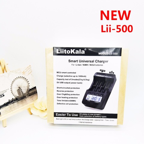 LiitoKala lii-500 lii-402 LCD 3.7V 1.2V 18650 26650 16340 14500 10440 18500 20700B 21700 Battery Charger with screen ► Photo 1/6