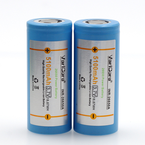 VariCore 26650 lithium battery, 3.7V 5100mAh, 26650 rechargeable battery, 26650-50A suitable for flashlight, ► Photo 1/3