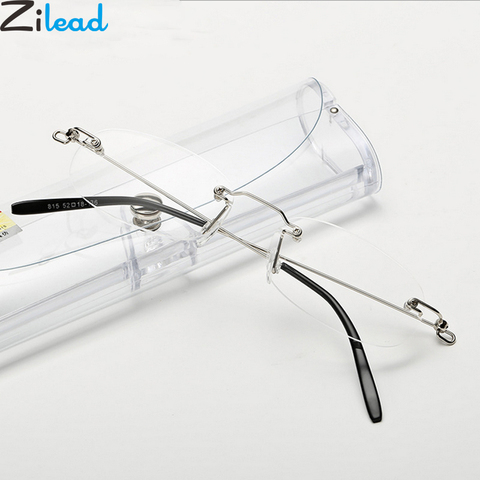 Zilead Rimless-frame Reading Glasses for Men Women Readers Small Eyeglasses Hyperopia Resin Glasses Anti-fatigue Ultra-light 13g ► Photo 1/5