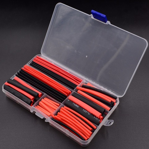 150 PCS Black And Red 2:1 Assortment Heat Shrink Tubing Tube Car Cable Sleeving Wrap Wire Kit ► Photo 1/6