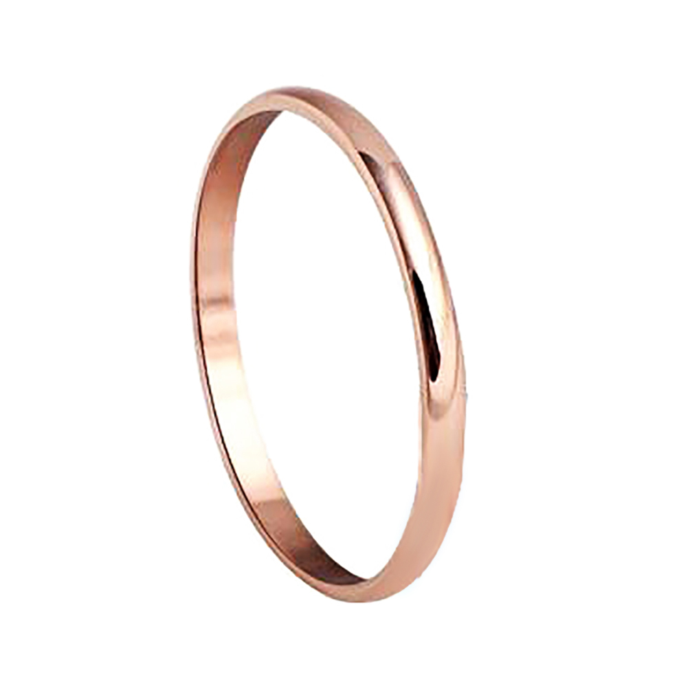 1mm Fashion Titanium Steel Band Men Women's Silver/Gold/Rose Gold Tail Ring Gift