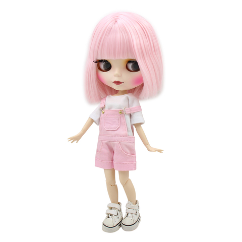ICY Factory blyth doll short pale pink hair matte face joint/normal body white skin 1/6 toy 30cm naked doll ► Photo 1/5