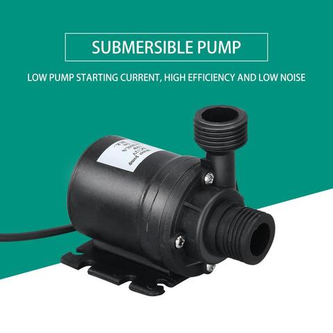 Multifunction Threaded Water Pump Professional Ultra Quiet Mini DC 12V Lift 5M 800L/H Brushless Motor Submersible Water Pump ► Photo 1/1