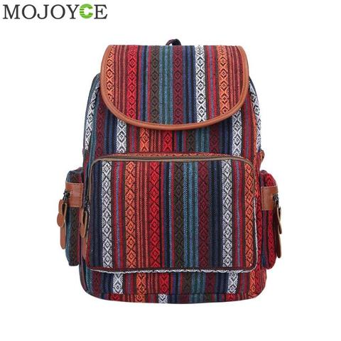 www. - Canvasartisan Top Quality Canvas Women Backpack Casual  College Bookbag Female Retro