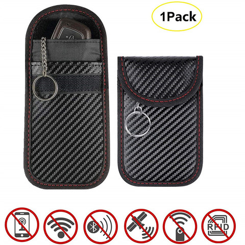 Signal Blocking Bag for phone Car Key Case RFID Anti-Scanning Shielding Case Anti-Magnetic Radiation Protection 3G 4G Block case ► Photo 1/6