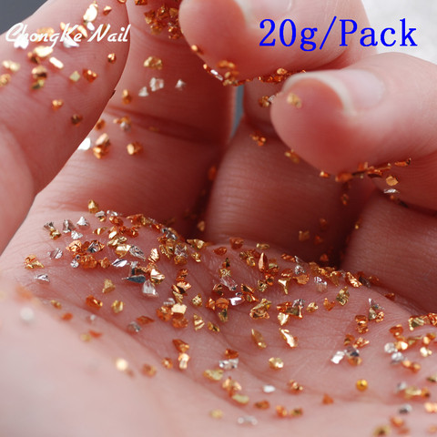 15 Color Small Gravel New 20g Broken Glass Rhinestone Shiny Irregular Colored Glass Special 3D Nail Decoration Nail Products ► Photo 1/6