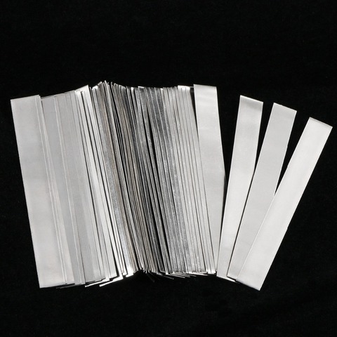 50 Pcs Pure Nickel Strip 0.15 x 6 x 50 mm Soldering Tab for 18650 Lithium Battery Welding Ni200 ► Photo 1/5