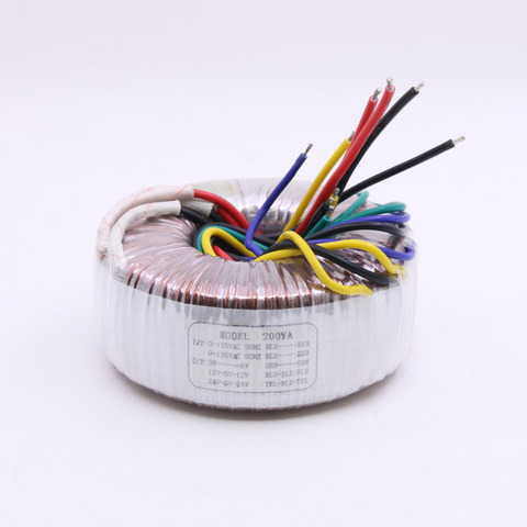 200VA Toroidal Transformer Dual 24v Dual 12v Single 6v Amp transformer 200W Pure Copper Transformer ► Photo 1/1