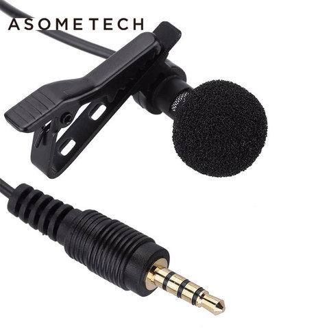 Portable Clip-on Lapel Lavalier Microphone 3.5mm Jack Mikrofon Mini Wired Mic Condenser Microfono For iPhone Samsung Smartphone ► Photo 1/6