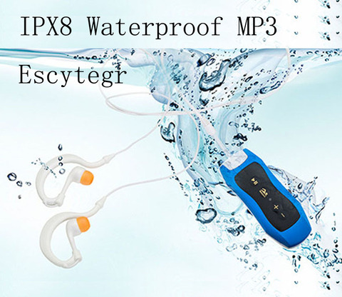 4GB/8G Waterproof IPX8 MP3 Player Underwater Sports Clip MP3 With FM Swimming Diving Earphone ► Photo 1/6