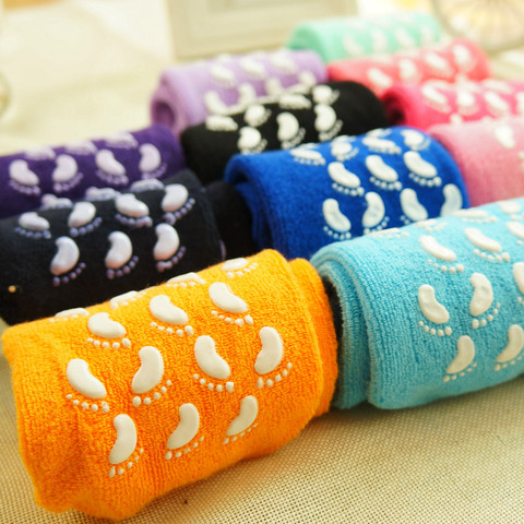 1pair New Adult dispensing non-slip towel sock soft color cute students home indoor floor socks fuzzy ankle short low socks gift ► Photo 1/6