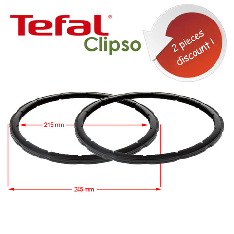 Steam Pressure Seal Pressure Cooker Sealing Ring Replacement For SEB Tefal Clipso 2 Pieces 4-5-6 Liter ► Photo 1/1